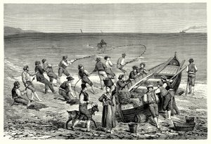 The Fishers of Mentone by English School