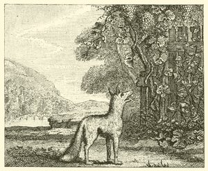 The Fox and the Grapes by English School