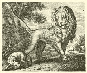 The fox and the lion by English School