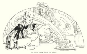 The grand vizier frying the fishes by English School