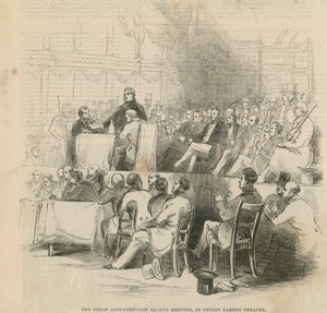 The Great Anti-Corn Law League Meeting by English School