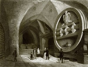 The great wine barrel at Heidelberg by English School