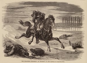 The Headless Horseman, an Incident at the Battle of Gravelotte (engraving) by English School
