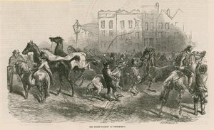 The Horse-Market at Smithfield by English School