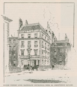 The house where Lord Randolph Churchill died by English School