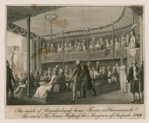 The inside of Brandenburgh House Theatre at Hammersmith by English School