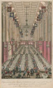 The Interior of Guildhall on the Occasion of the Inauguration Dinner of Alderman Key by English School