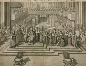 The Enthronization of King James II and Queen Mary at Westminster Abbey