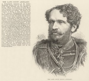 The late Count Julius Andrassy by English School