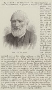 The late Dr Hort by English School