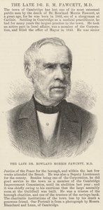 The late Dr Rowland Morris Fawcett, MD by English School