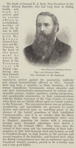The Late General Smit, Vice-President of the Transvaal by English School