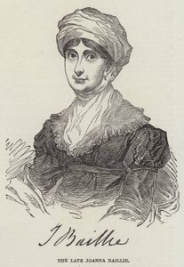 The late Joanna Baillie by English School