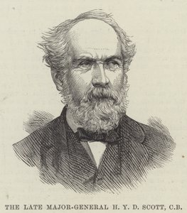 The late Major-General H Y D Scott, CB (engraving) by English School