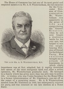 The late Mr A B Winterbotham, MP by English School
