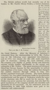 The late Mr C H Parkes by English School