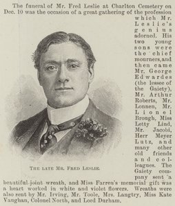 The late Mr Fred Leslie by English School