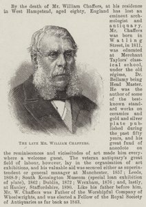 The late Mr William Chaffers by English School