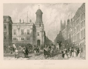 The Late Royal Exchange and Cornhill, London by English School