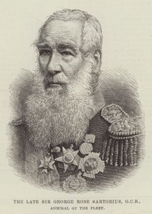 The late Sir George Rose Sartorius, GCB, Admiral of the Fleet by English School