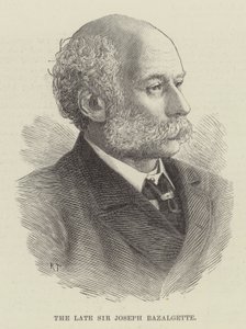 The late Sir Joseph Bazalgette by English School