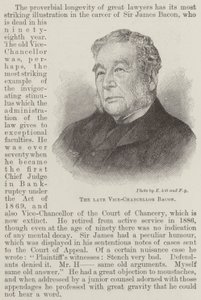 The late Vice-Chancellor Bacon by English School