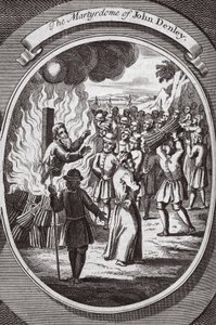The martyrdom of John Denley, illustration from 