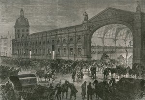 The Meat Market, Smithfield at Two in the Morning by English School