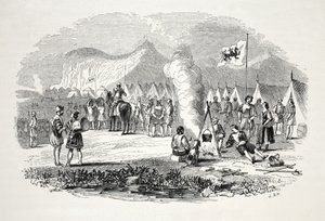 The Meeting of the North and South Wales Chieftains at the Breiddyn Hills, on Their Way to Bosworth Field by English School