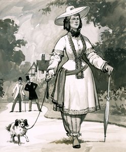 The Mid-Victorian Fashion for Ladies Wearing Bloomers was Invented by a Mrs. Bloomer by English School