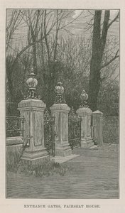 The new public park at Highgate: entrance gates, Fairseat House by English School