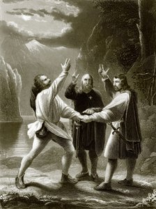 The Oath of the Three Swiss by English School
