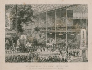 The opening of the Great Exhibition by Queen Victoria, 1 May 1851 by English School
