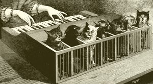 The piano of cats by English School