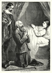 The praying shepherd by English School