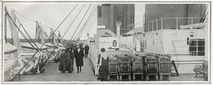 The promenade deck on Titanic, from 