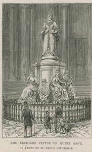 The Restored Statue of Queen Anne by English School