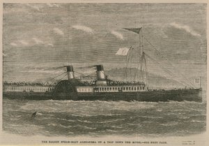 The Saloon Steamboat Alexandra on a Trip Down the River