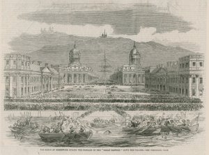 The Scene at Greenwich During the Passage of the Great Eastern by English School