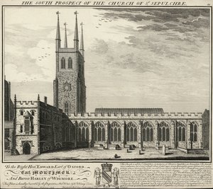 The south prospect of the Church of St Sepulchre