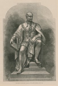 The Statue of the Prince Consort on the Albert Memorial by English School
