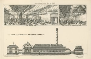 The Steam Laundry in Battersea Park by English School