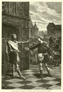 The timely warning, twelve pence and a pair of spurs by English School