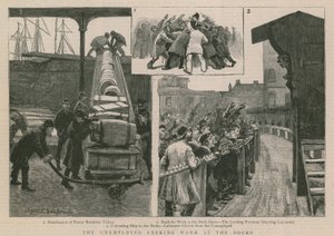 The Unemployed Seeking Work at the Docks by English School