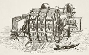 The water-works of London Bridge, first erected in 1582 by English School