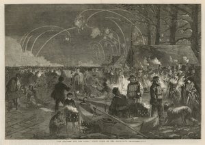 The Weather and the Parks: Night Scene on the Serpentine by English School