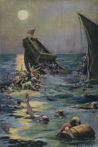 The Wreck of the White Ship Carrying the Only Son of King Henry I of England, off the Coast of Normandy by English School