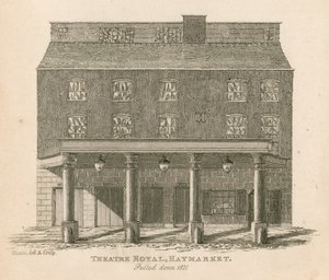 Theatre Royal, Haymarket, London, pulled down 1821