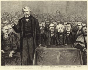 Thomas Carlyle delivering the address on his installation as Lord Rector of Edinburgh University