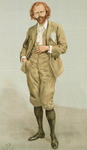 Thomas Hall Caine Illustration from Men of the Day, Published in Punch Magazine, July 1896 by English School